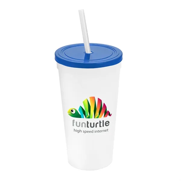24 Oz. Stadium Cup With Straw And Lid... from ASI 40480 Koozie Group