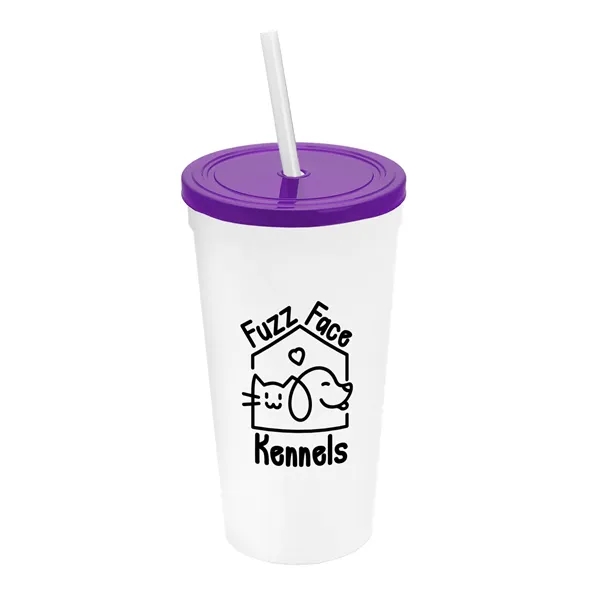 24 Oz. Stadium Cup With Straw And Lid... from ASI 40480 Koozie Group