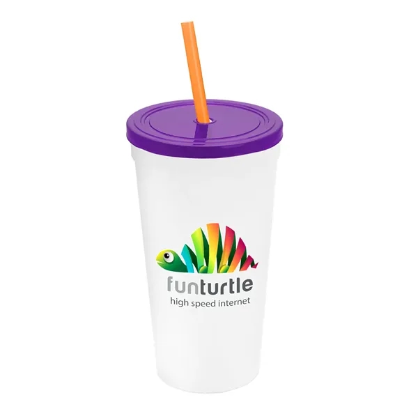 24 Oz. Stadium Cup With Straw And Lid... from ASI 40480 Koozie Group