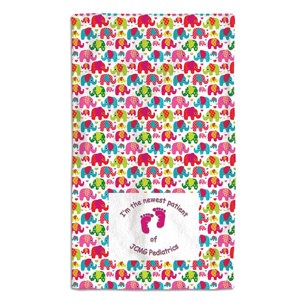 10" x 17" burp cloth made of a 100% polyester front... from ASI 66390 LarLu / McArthur Towel & Sports