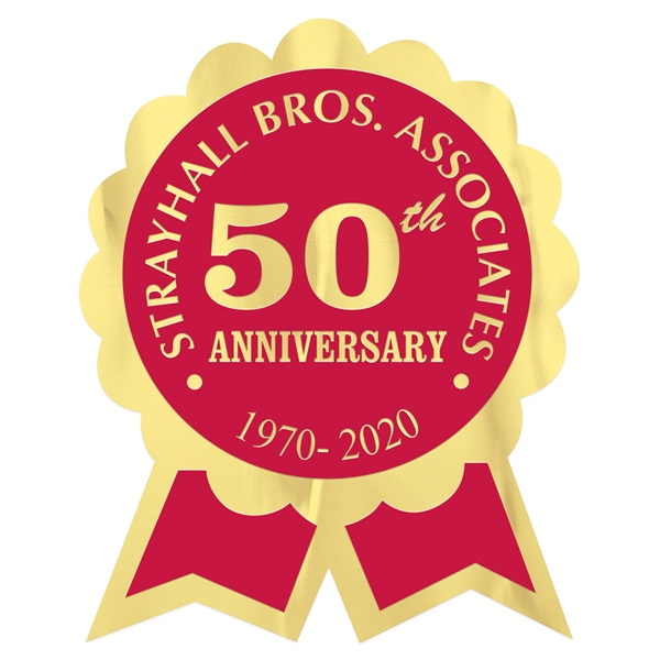 Rosette Ribbon Special Occasion Roll Label.... from ASI 56950 Gill Studios Inc / Gill-Line®