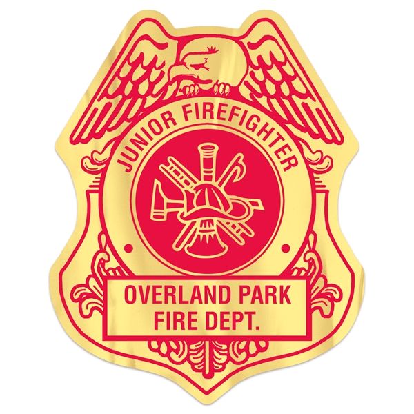 Firefighter Shield Paper Lapel Sticker On Roll.... from ASI 56950 Gill Studios Inc / Gill-Line®