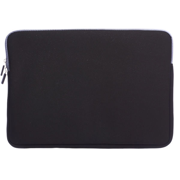 Neoprene laptop sleeve that fits devices up to 15"; features zipper... from ASI 39552 BEL Promo