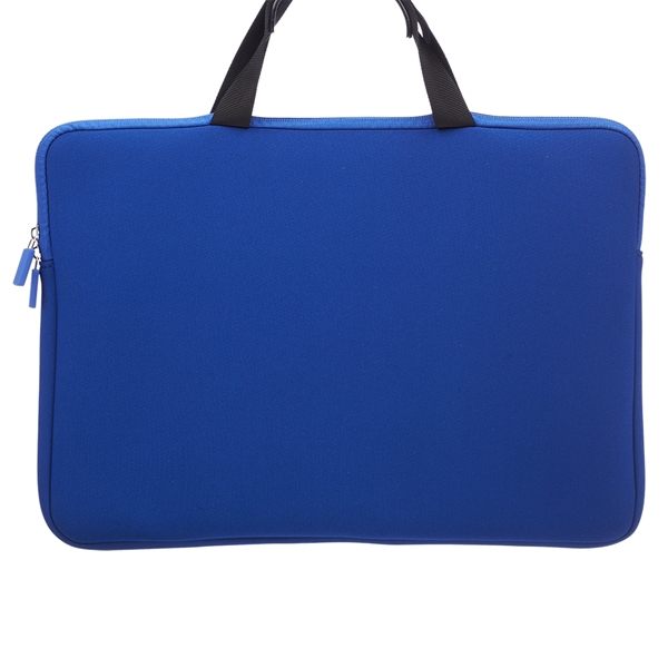 Neoprene laptop sleeve that fits devices up to 15"; features zipper... from ASI 39552 BEL Promo