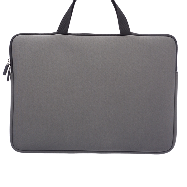 Neoprene laptop sleeve that fits devices up to 15"; features zipper... from ASI 39552 BEL Promo