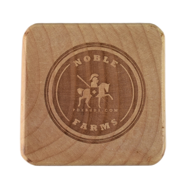 2" square Herb Grinder made from wood and stainless steel... from ASI 72657 Active Life Promo / Apres Ski Ingrain Promo