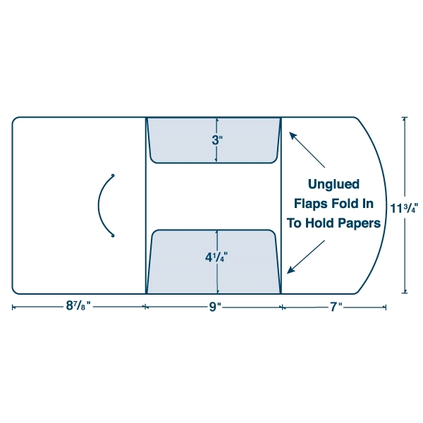Three-panel folder with three 4-1/4" pockets.... from ASI 32050 Admore / Admore®