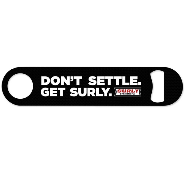 Metal bottle opener measuring 1.56" x 6.87" with a white powder-coated... from ASI 66390 LarLu