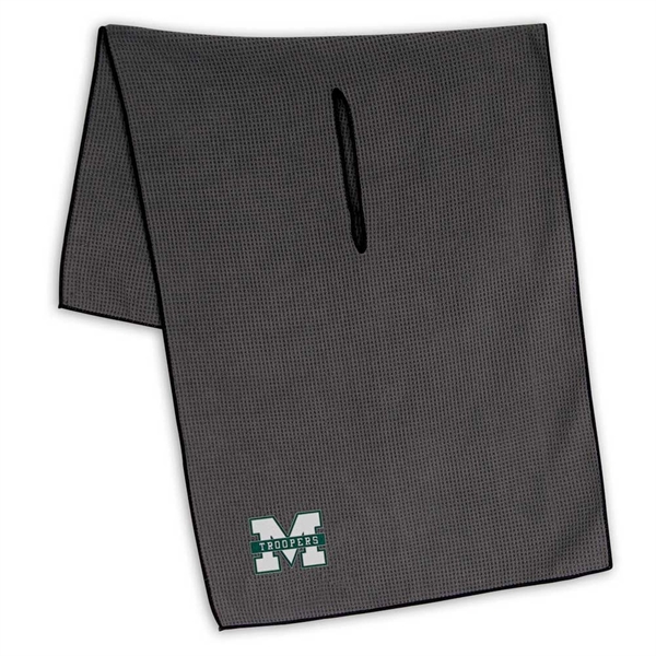19" x 41" gray rectangle microfiber waffle towel with slit to... from ASI 66390 LarLu / McArthur Towel & Sports