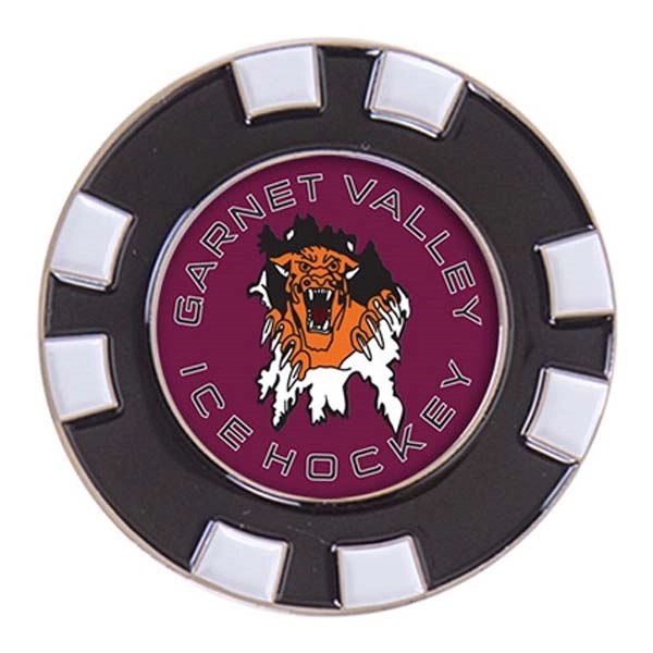 Poker chip protected by hard laminate cover with a removable ball... from ASI 66390 LarLu