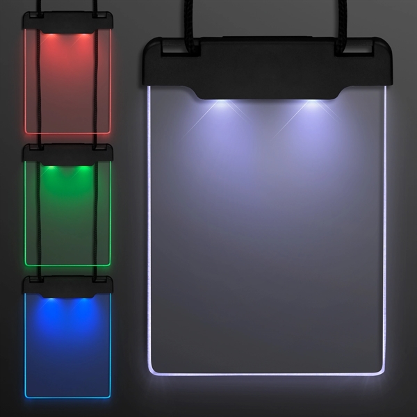 Space Glow Light Badge Necklace; Blank and Imprinted pricing... from ASI 34194 ALightPromos