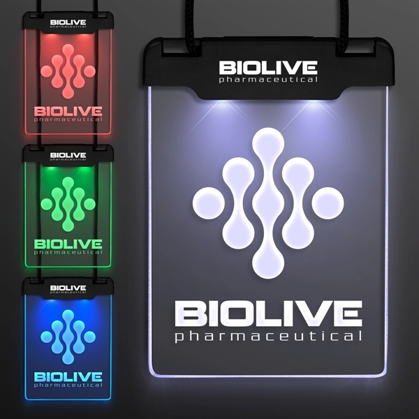 Space Glow Light Badge Necklace; Blank and Imprinted pricing... from ASI 34194 ALightPromos