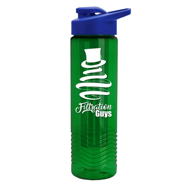 Wave 24 oz. Slim Cylinder Wave Design with Drink thru lid... from ASI 40480 Koozie Group
