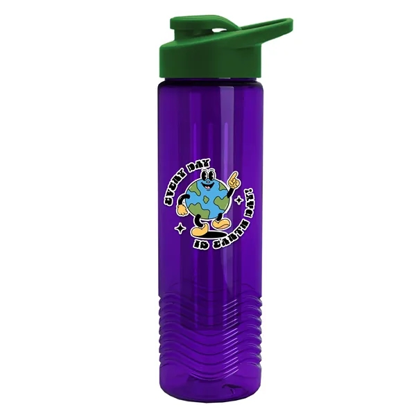 Wave 24 oz. Slim Cylinder Wave Design with Drink thru lid... from ASI 40480 Koozie Group