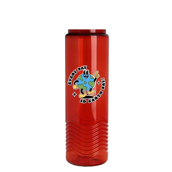 Wave 24 oz. Slim Cylinder Wave Design with Drink thru lid... from ASI 40480 Koozie Group