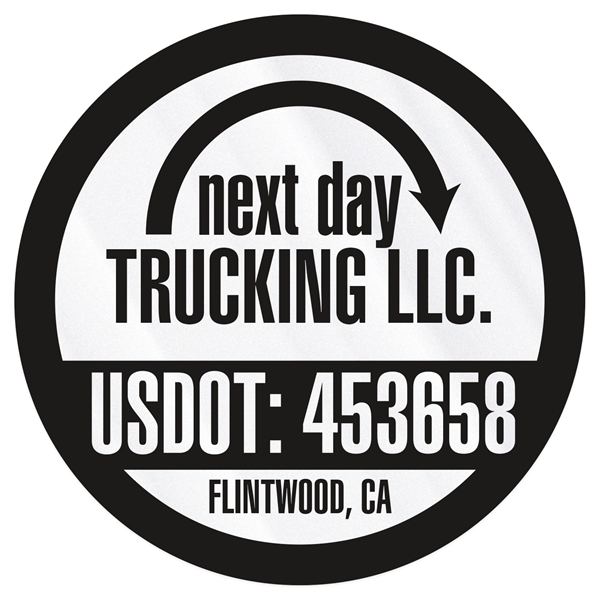 Round truck signs & equipment decal (12" Diameter).... from ASI 56950 Gill Studios Inc / Gill-Line®