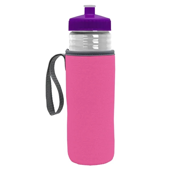 24 oz. Sports Bottle & Caddy - Push-Pull Lid... from ASI 40480 Koozie Group
