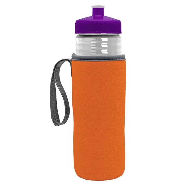 24 oz. Sports Bottle & Caddy - Push-Pull Lid... from ASI 40480 Koozie Group