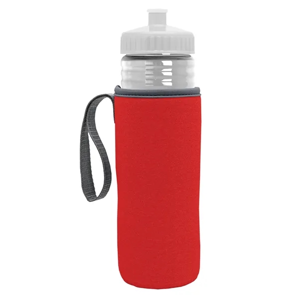 24 oz. Sports Bottle & Caddy - Push-Pull Lid... from ASI 40480 Koozie Group