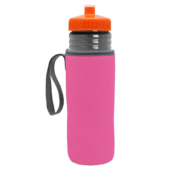 24 oz. Sports Bottle & Caddy - Push-Pull Lid... from ASI 40480 Koozie Group