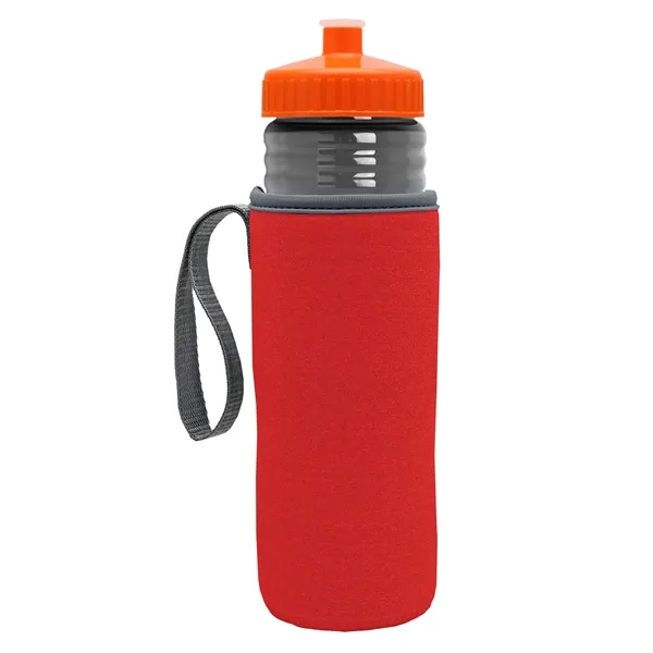 24 oz. Sports Bottle & Caddy - Push-Pull Lid... from ASI 40480 Koozie Group