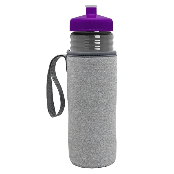 24 oz. Sports Bottle & Caddy - Push-Pull Lid... from ASI 40480 Koozie Group