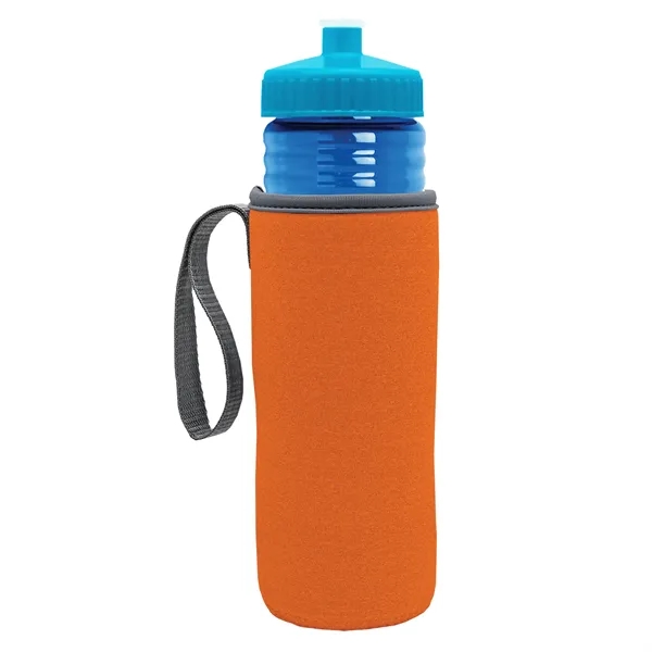 24 oz. Sports Bottle & Caddy - Push-Pull Lid... from ASI 40480 Koozie Group