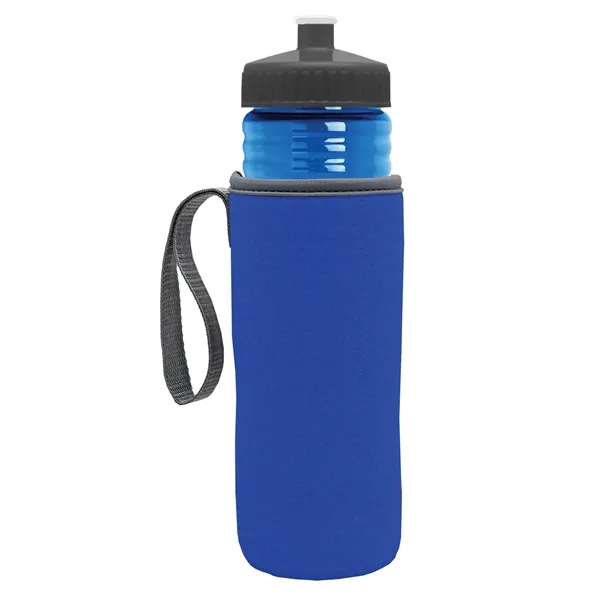 24 oz. Sports Bottle & Caddy - Push-Pull Lid... from ASI 40480 Koozie Group
