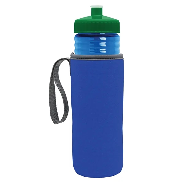 24 oz. Sports Bottle & Caddy - Push-Pull Lid... from ASI 40480 Koozie Group