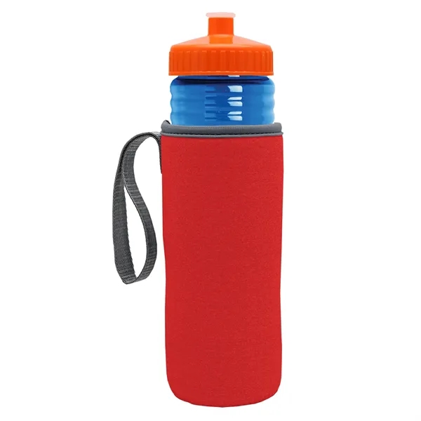 24 oz. Sports Bottle & Caddy - Push-Pull Lid... from ASI 40480 Koozie Group