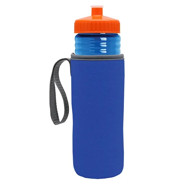 24 oz. Sports Bottle & Caddy - Push-Pull Lid... from ASI 40480 Koozie Group