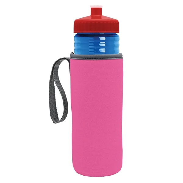 24 oz. Sports Bottle & Caddy - Push-Pull Lid... from ASI 40480 Koozie Group