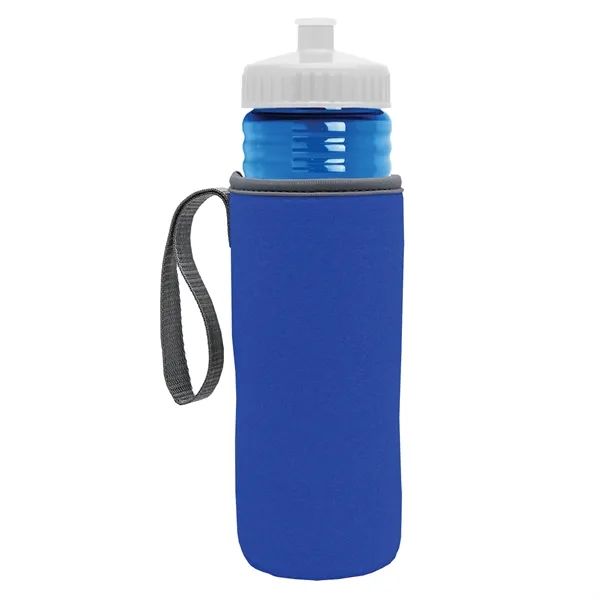 24 oz. Sports Bottle & Caddy - Push-Pull Lid... from ASI 40480 Koozie Group