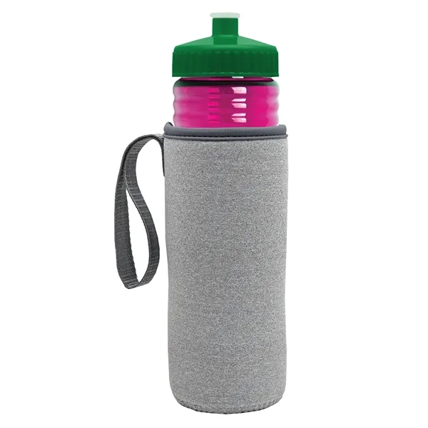 24 oz. Sports Bottle & Caddy - Push-Pull Lid... from ASI 40480 Koozie Group