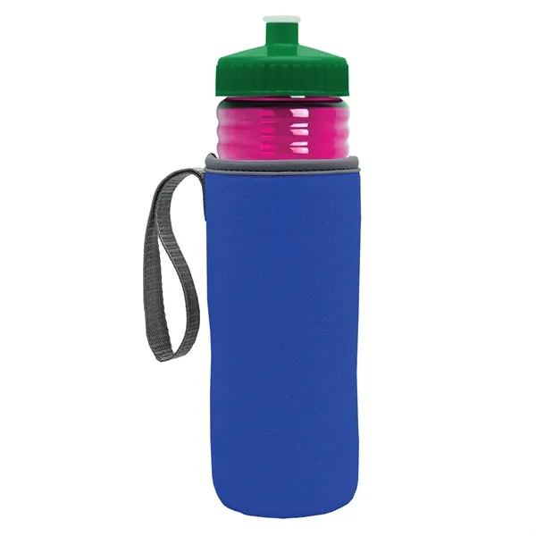 24 oz. Sports Bottle & Caddy - Push-Pull Lid... from ASI 40480 Koozie Group