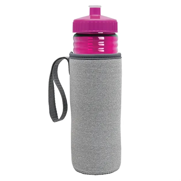 24 oz. Sports Bottle & Caddy - Push-Pull Lid... from ASI 40480 Koozie Group