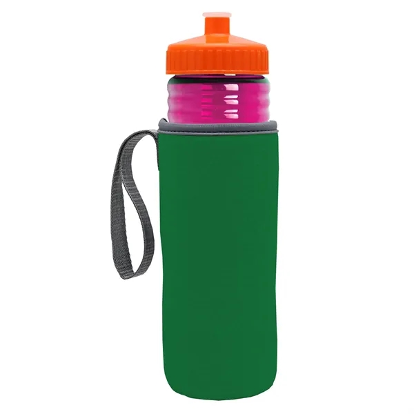 24 oz. Sports Bottle & Caddy - Push-Pull Lid... from ASI 40480 Koozie Group