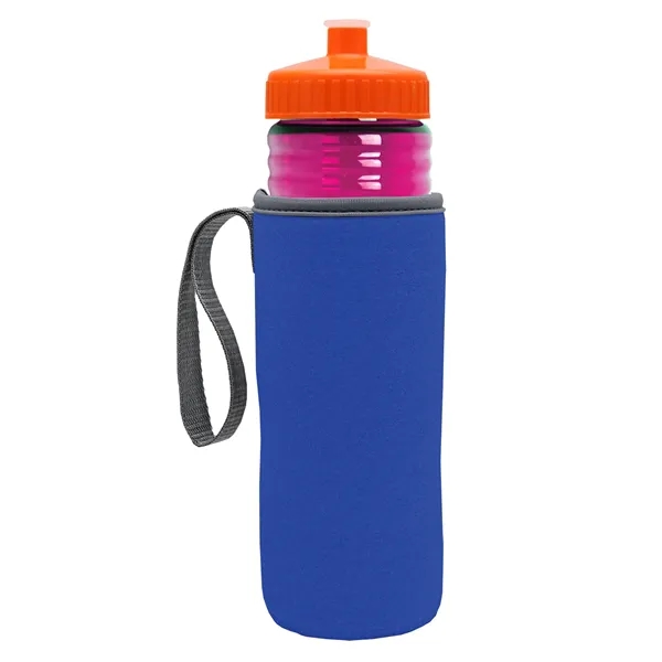 24 oz. Sports Bottle & Caddy - Push-Pull Lid... from ASI 40480 Koozie Group