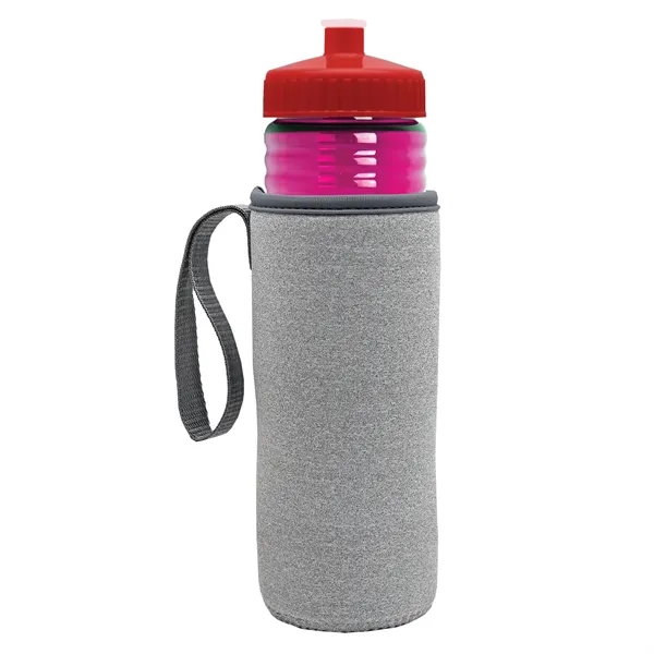 24 oz. Sports Bottle & Caddy - Push-Pull Lid... from ASI 40480 Koozie Group