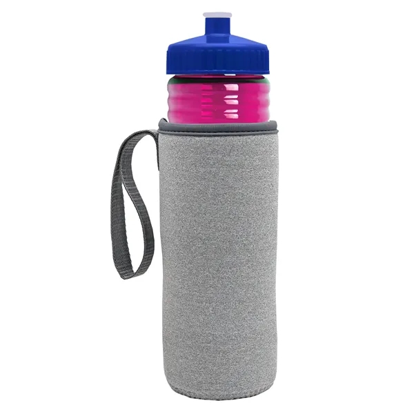 24 oz. Sports Bottle & Caddy - Push-Pull Lid... from ASI 40480 Koozie Group