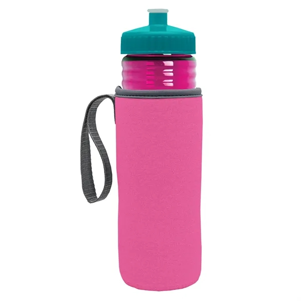 24 oz. Sports Bottle & Caddy - Push-Pull Lid... from ASI 40480 Koozie Group
