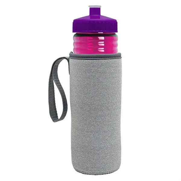 24 oz. Sports Bottle & Caddy - Push-Pull Lid... from ASI 40480 Koozie Group