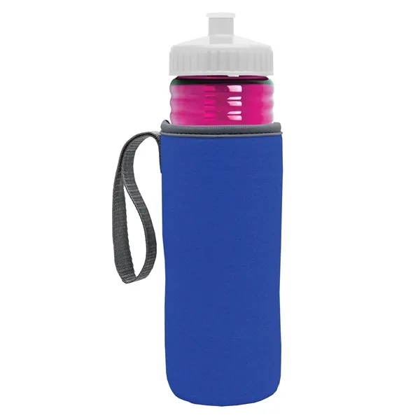 24 oz. Sports Bottle & Caddy - Push-Pull Lid... from ASI 40480 Koozie Group