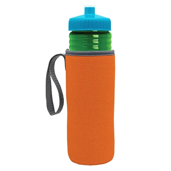 24 oz. Sports Bottle & Caddy - Push-Pull Lid... from ASI 40480 Koozie Group