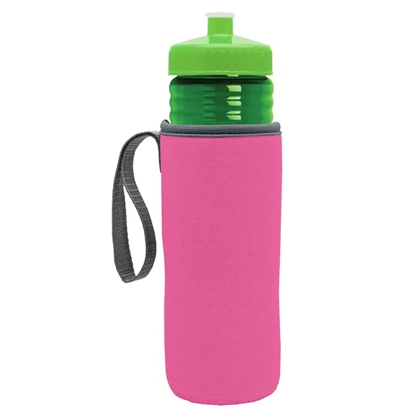 24 oz. Sports Bottle & Caddy - Push-Pull Lid... from ASI 40480 Koozie Group