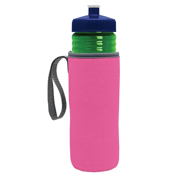 24 oz. Sports Bottle & Caddy - Push-Pull Lid... from ASI 40480 Koozie Group