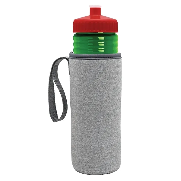 24 oz. Sports Bottle & Caddy - Push-Pull Lid... from ASI 40480 Koozie Group