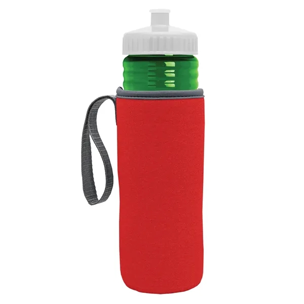24 oz. Sports Bottle & Caddy - Push-Pull Lid... from ASI 40480 Koozie Group