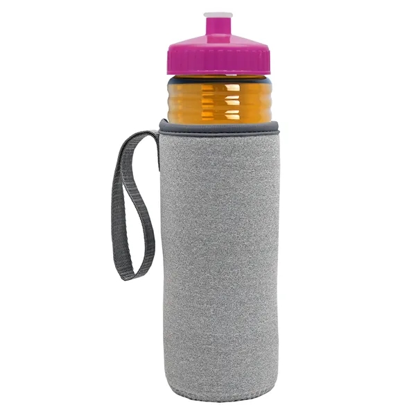 24 oz. Sports Bottle & Caddy - Push-Pull Lid... from ASI 40480 Koozie Group