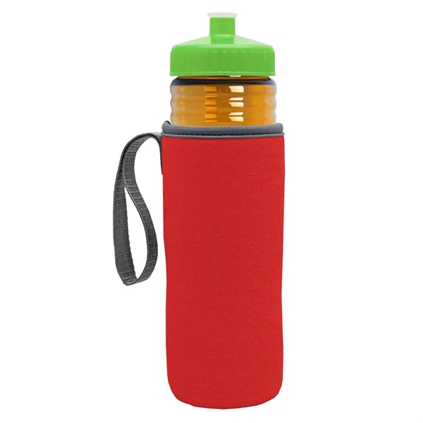 24 oz. Sports Bottle & Caddy - Push-Pull Lid... from ASI 40480 Koozie Group